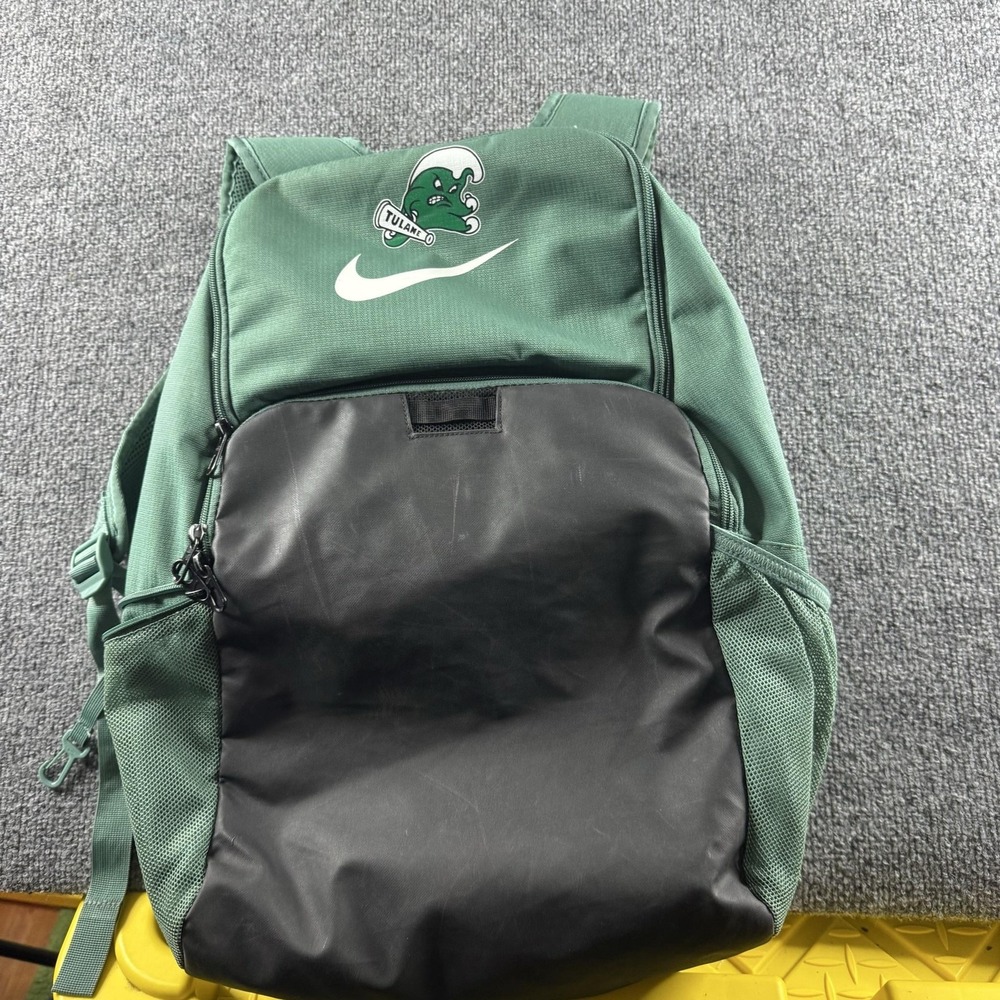 Nike Backpack Mens One Size Green Tulane Green Wave NCAA Football Bookbag